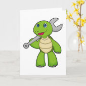 Schildpad Mechanic Sleutel Kaart (Gele Bloem)