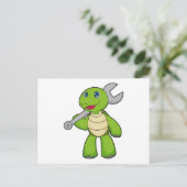 Schildpad Mechanicereksleutel Briefkaart (Staand voorkant)