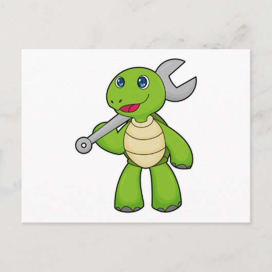 Schildpad Mechanicereksleutel Briefkaart (Voorkant)