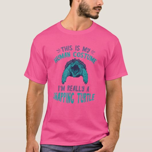 Schildpad Mens Kostuum Alligator Snapping Tu T-shirt (Voorkant)