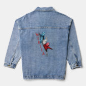 schildpad Merica schildpad in Zipper Funny America Denim Jacket (Achterkant)
