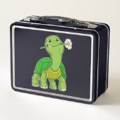 Schildpad met Bloem Madeliefje (Achterkant)