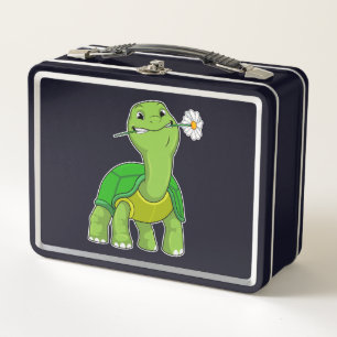 Schildpad met Bloem Madeliefje