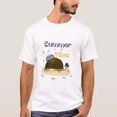 Schildpad met cocktail t-shirt (Voorkant)