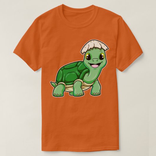 schildpad met eierschil t-shirt (Design voorkant)