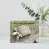 Schildpad met Gezegde Briefkaart (Staand voorkant)