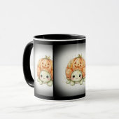 Schildpad met Jack-O'-Lantern-schild Mok (Voorkant links)