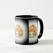 Schildpad met Jack-O'-Lantern-schild Mok (Voorkant rechts)