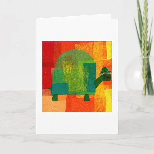 Schildpad met legerhelm kaart (Voorkant)