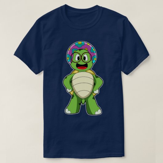 Schildpad met Pet T-shirt (Design voorkant)