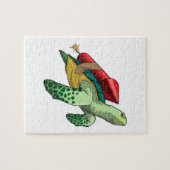 Schildpad met raket legpuzzel (Horizontaal)