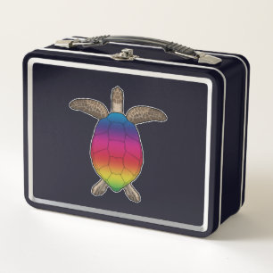Schildpad met regenboogkleuren