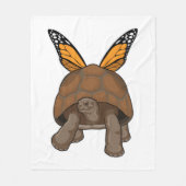 Schildpad met regenboogkleuren fleece deken (Voorkant)