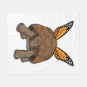 Schildpad met regenboogkleuren fleece deken (Voorkant (Horizontaal))