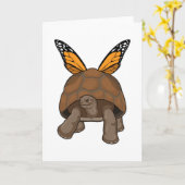 Schildpad met regenboogkleuren kaart (Gele Bloem)