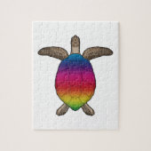Schildpad met regenboogkleuren legpuzzel (Verticaal)