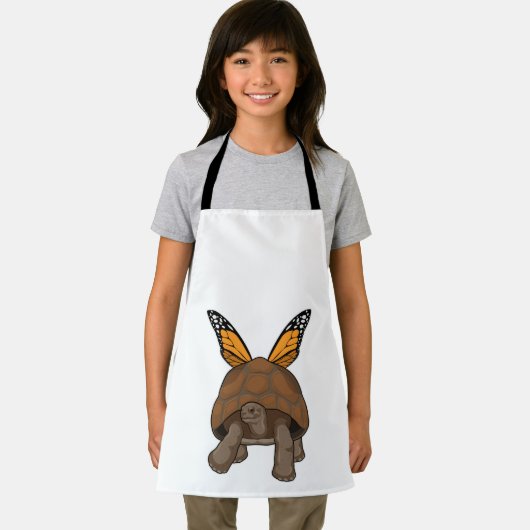 Schildpad met regenboogkleuren schort (Insitu)