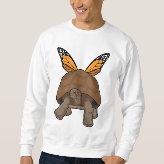 Schildpad met regenboogkleuren trui (Voorkant)