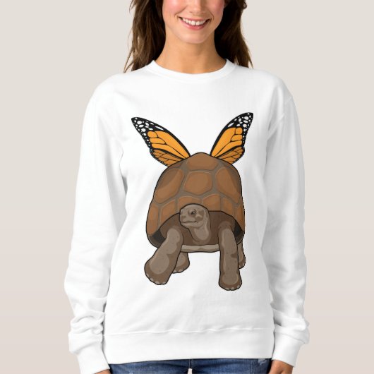 Schildpad met regenboogkleuren trui (Voorkant)