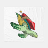 Schildpad met Rocket Fleece Deken (Voorkant (Horizontaal))