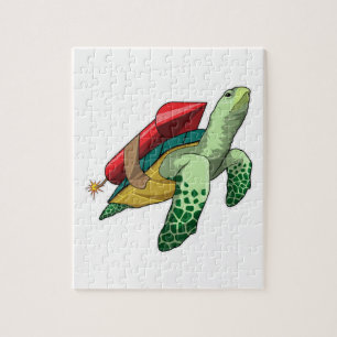 Schildpad met Rocket Legpuzzel