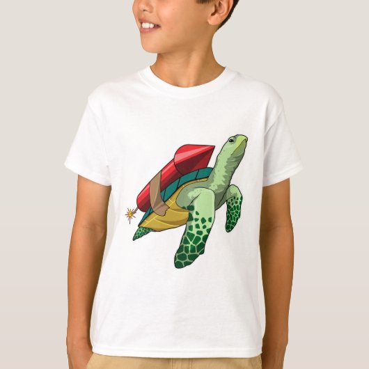 Schildpad met Rocket T-shirt (Voorkant)