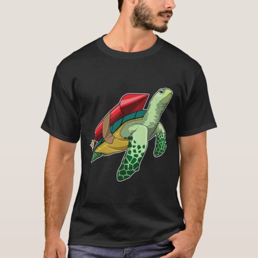 Schildpad met Rocket T-shirt (Voorkant)