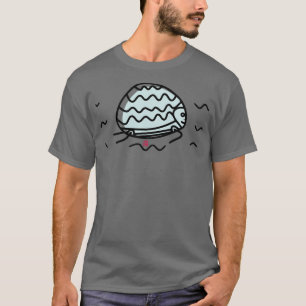 schildpad met ronde vorm in blauwe kleur t-shirt