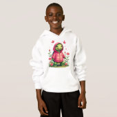 Schildpad Met Roze Hoodie (Voorkant volledig)
