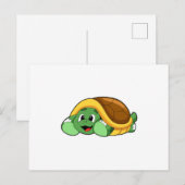 Schildpad met Schelp als Deken Briefkaart (Voorkant / Achterkant)