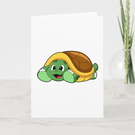 Schildpad met schild als deken kaart (Voorkant)