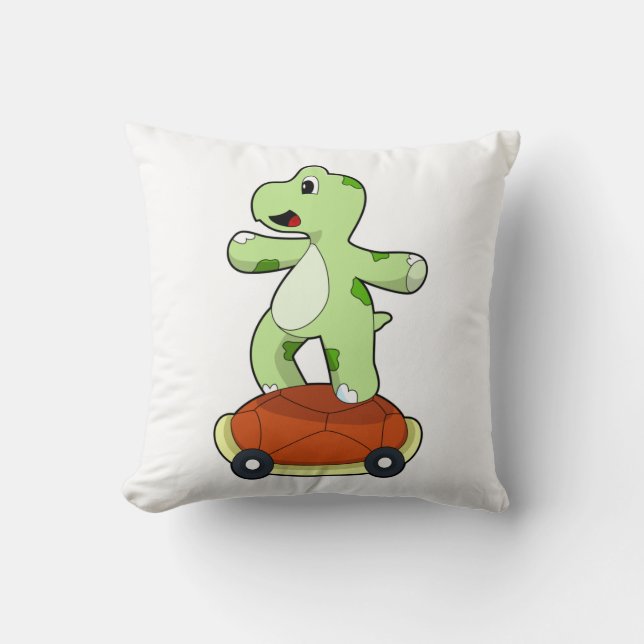 Schildpad met schild als skateboard kussen (Voorkant)