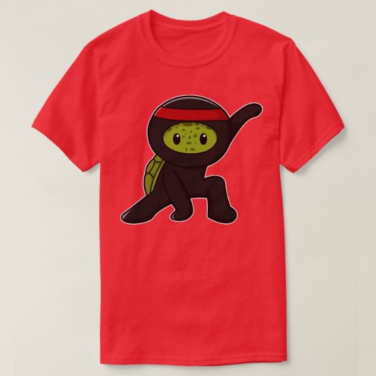 Schildpad met Shell als Ninja T-shirt (Design voorkant)
