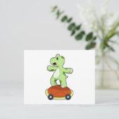 Schildpad met Shell als skateboard Briefkaart (Staand voorkant)
