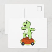 Schildpad met Shell als skateboard Briefkaart (Voorkant / Achterkant)