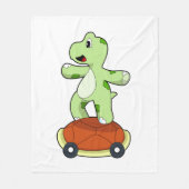 Schildpad met Shell als skateboard Fleece Deken (Voorkant)