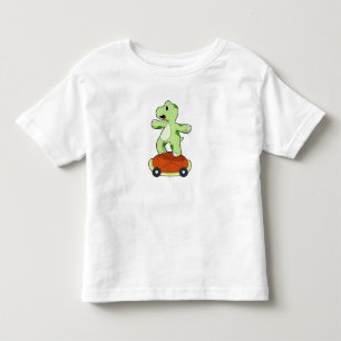 Schildpad met Shell als skateboard Kinder Shirts