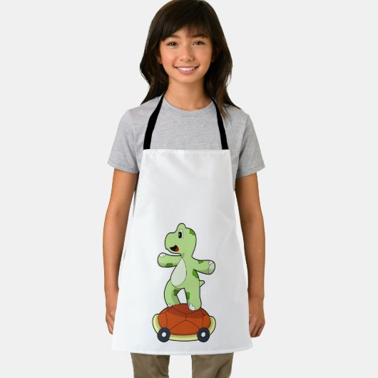 Schildpad met Shell als skateboard Schort (Insitu)