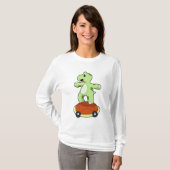 Schildpad met Shell als skateboard T-shirt (Voorkant volledig)
