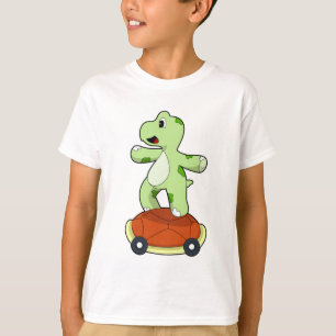 Schildpad met Shell als skateboard T-shirt
