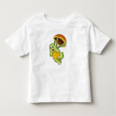 Schildpad met Shell als Skydiver Kinder Shirts (Voorkant)