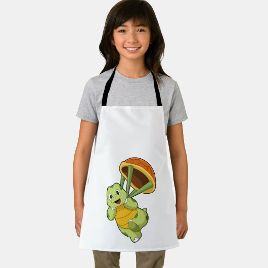 Schildpad met Shell als Skydiver Schort (Insitu)