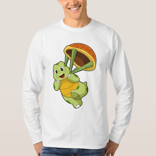 Schildpad met Shell als Skydiver T-shirt (Voorkant)