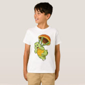 Schildpad met Shell als Skydiver T-shirt (Voorkant volledig)