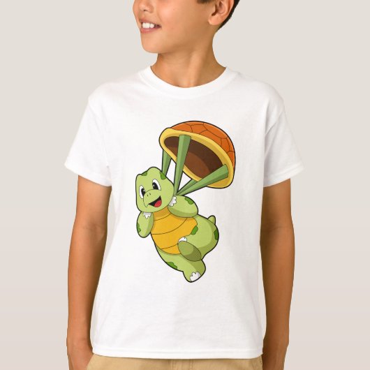 Schildpad met Shell als Skydiver T-shirt (Voorkant)