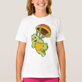 Schildpad met Shell als Skydiver T-shirt (Voorkant)