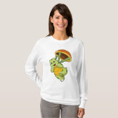 Schildpad met Shell als Skydiver T-shirt (Voorkant volledig)