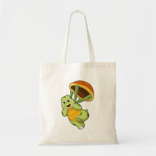 Schildpad met Shell als Skydiver Tote Bag