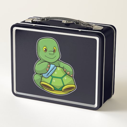 Schildpad met Shell & Cleaning rag (Achterkant)