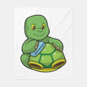 Schildpad met Shell & Cleaning rag Fleece Deken (Voorkant)